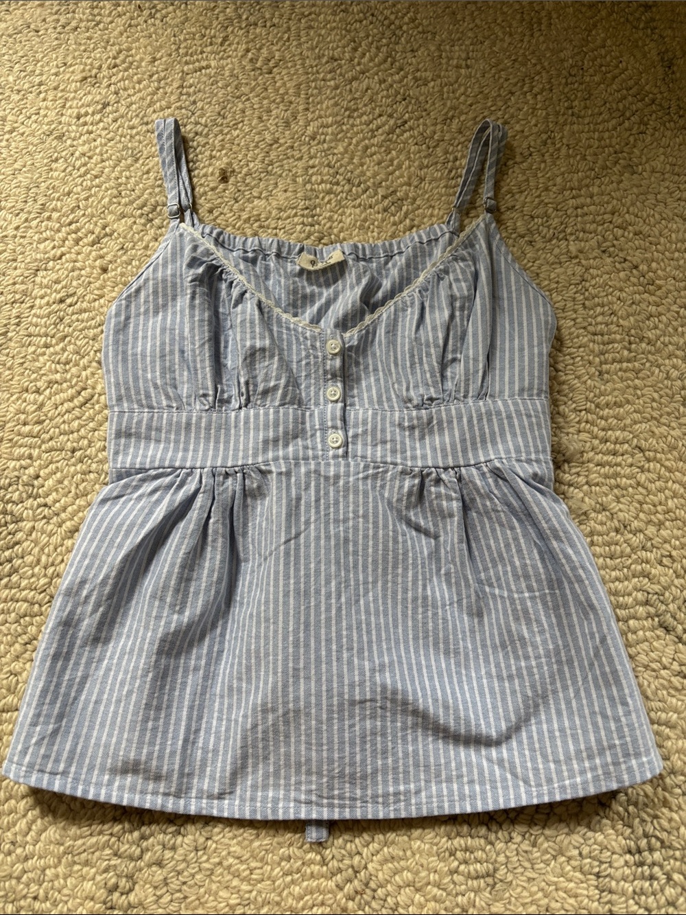 Brandy Melville tiffany tank top blue and white stripped